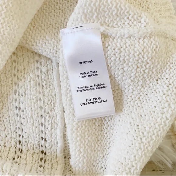 🌟Rachel Zoe White Chunky Open Knit Karla Sweater - Picture 5 of 8